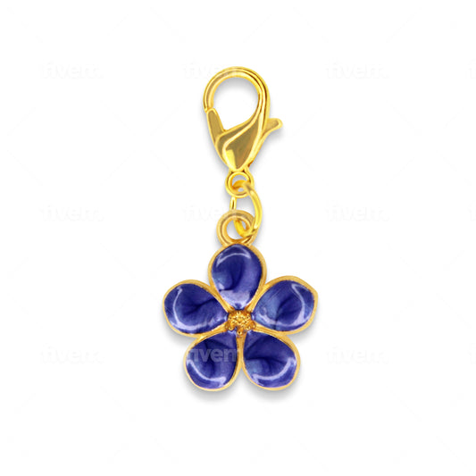 Purple Flower Charm