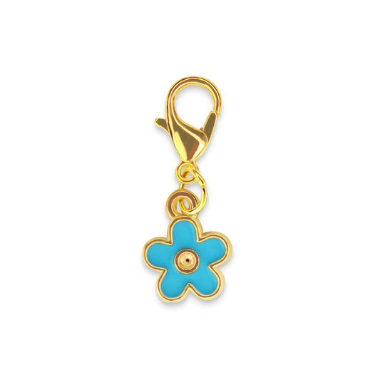 Petite Blue Flower Charm