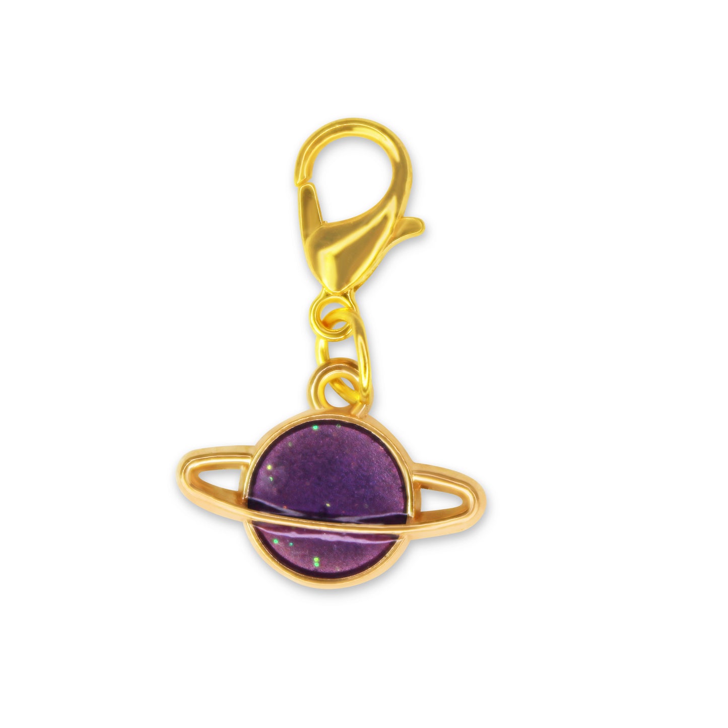 Purple Saturn Charm