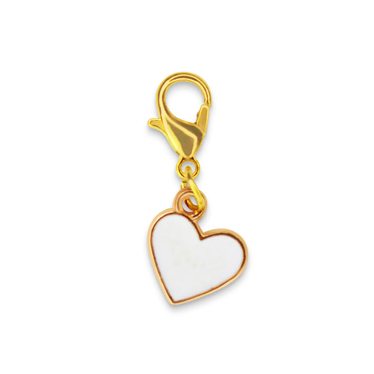 White Heart Charm