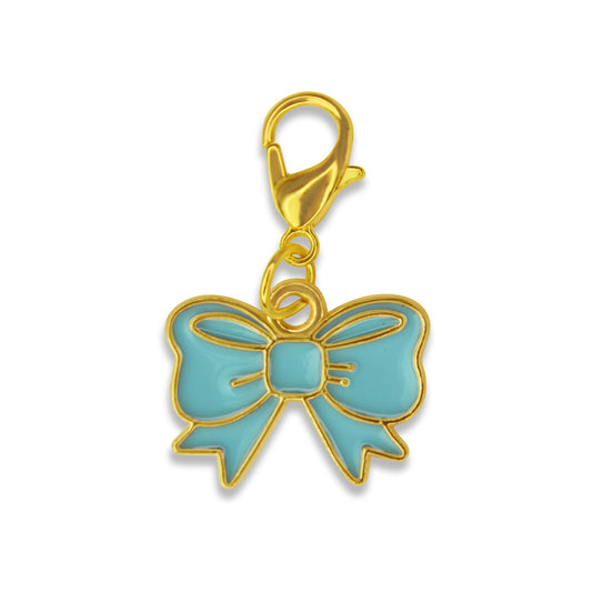 Blue Bow Charm