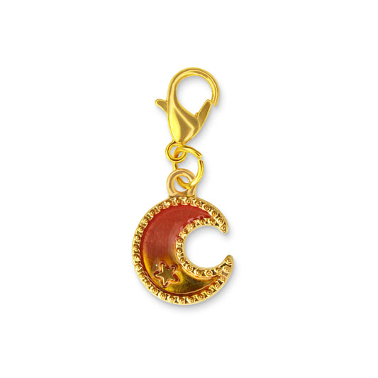 Orange Half Moon Start Charm