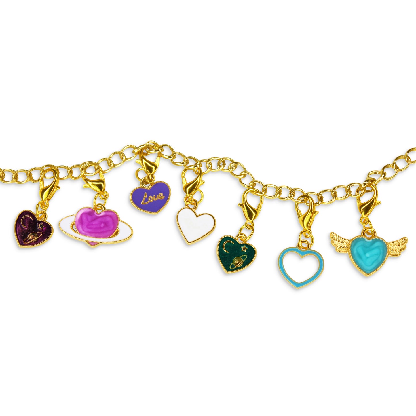 Purple Love Heart Charm