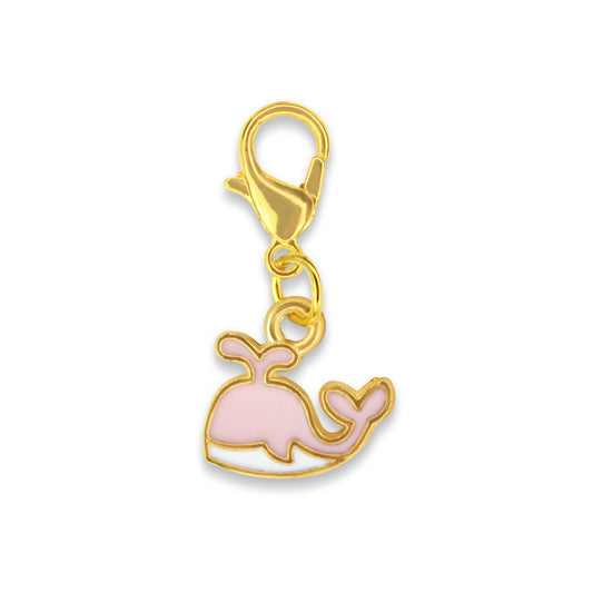 Pink Whale Charm