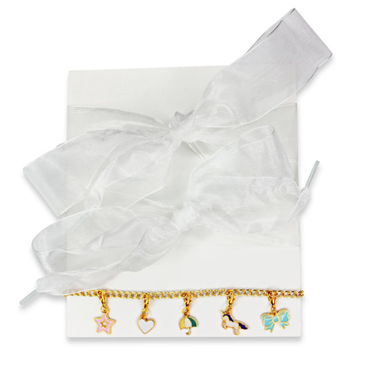 Silk Sheer Shoelace set with Charms Set