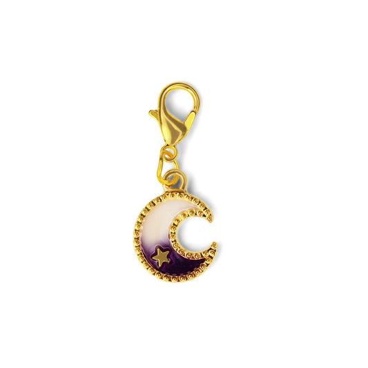 Purple Half Moon Charm