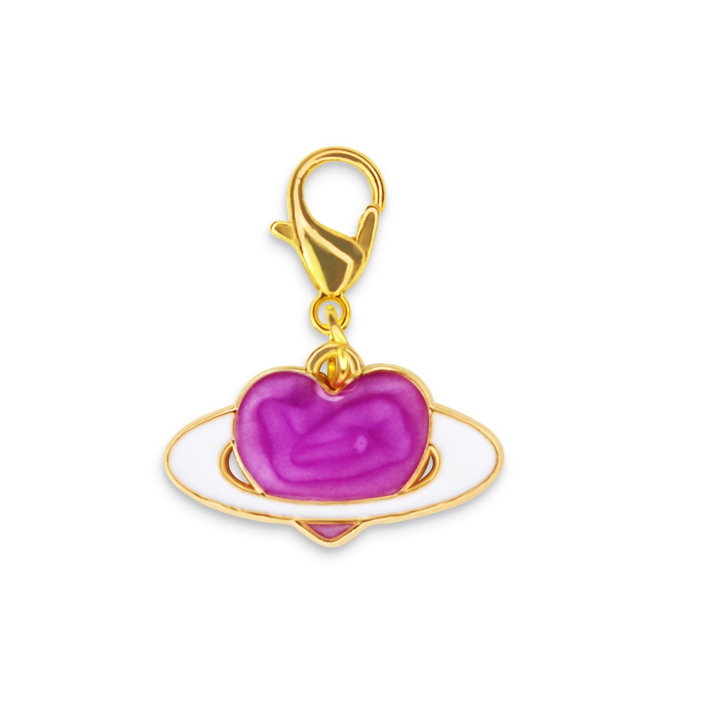 Pink Halo Heart Charm